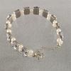 Colgante de Corazón Transfronterizo Europeo y Americano Pulsera de Perlas de Imitación Barrocas para Mujer Hebilla de Botón Francesa Simple Joyería de Mano para Mujer