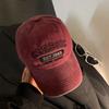 Gorra de béisbol retro americana lavada Denim gris para mujer Circunferencia de cabeza grande que hace que la cara parezca pequeña sombrero para hombre más gorra de visera ancha