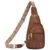 Bolso Cruzado Transfronterizo, Estilo Nuevo, Textura de Cuero Suave, Mochila Versátil de Alta Gama, Bolso Cruzado de Hombro Único Retro Europeo y Americano para Exteriores, Bolso para Mujer
