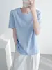 Camiseta Rosa de Manga Corta con Tecnología Negra y Tacto Frío para Mujer, Top Casual Holgado de Verano con un Toque de Lujo, Hecha de Seda de Morera con Cuello Redondo