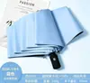 Sombrilla de protección solar versátil y ligera con recubrimiento negro, protección UV para días soleados y lluviosos, 70% de descuento, sombrilla automática/manual, adecuada para regalos promocionales y publicidad