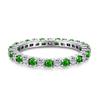 Anillo de circonita verde de plata esterlina S925 de Lin Lang, anillo de esmeralda de alta calidad retro, venta transfronteriza europea y americana.