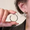 Pendientes de plata 925 con pasador para puestos callejeros y mercados nocturnos, moda coreana para mujer, artículos populares de transmisiones en vivo de influencers, pendientes de lujo ligero al por mayor