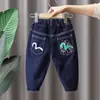 Calças Compridas de Primavera para Meninos, Macias e Confortáveis, Resistentes ao Desbotamento, Respiráveis, Anti-Pilling, Jeans Versátil, Novas Calças Infantis de Primavera e Outono
