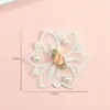 Decoración de Lazo de Encaje de Malla Blanco y Negro Flor Pequeña Pasador Accesorios de Tela para Ropa Lazo de Perla DIY