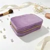 Suministro exclusivo transfronterizo de joyeros portátiles, bolsas de terciopelo para joyas, correas de mano prácticas, pinzas para el cabello, collares y cajas de almacenamiento de joyas para niños