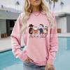 Suéter deportivo de manga larga para mujer, con estampado informal, compatible con patrones personalizados, estación independiente transfronteriza entre Europa y Estados Unidos