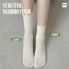 Calcetines de Verano Finos para Mujer con Borde de Volantes, Calcetines de Hielo hasta la Mitad de la Pantorrilla, Combinados con Zapatos Pequeños de Cuero, Calcetines Holgados, Calcetines Zhuji, Venta al por Mayor
