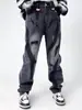 Comércio Exterior Transfronteiriço Estilo Dark Jeans Rasgado Design de Nicho Reto Masculino Amazon Calças High Street