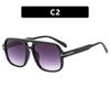 Gafas de sol vintage 2025 con montura grande y doble haz en forma de T, nuevas gafas de sol estilo aviador de red roja con interior de red roja para mujer