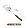 Espátula para Hongos de Acero Inoxidable con Mango de Madera, Tamaños Grande y Pequeño, Espátula Doméstica de Cocina con Mango Largo Antideslizante, Cuchara para Freír, Espátula de Hierro para Sartenes Antiadherentes