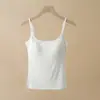 Camisola Estilo Caricatura para Realzar el Busto de Mujer, Verano Ajustada, Hace que los Pechos Pequeños se Vean Más Grandes, con Almohadillas en el Pecho, Camiseta sin Mangas, Capa Base, Ropa Interior
