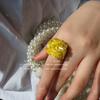 Diseño de Nicho Color Sólido Anillo de Hortensia con Perlas Joyería de Mano Joker de Dongdaemun Corea del Sur Pat de Calle Pastelería Fragante al por Mayor