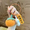 Cosas buenas personalizadas suceden llavero tejido de celebridad de internet colgante de bolsa de hilo tejido llavero exquisito para mochila escolar de mujer
