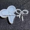 Molde de epóxi para espelho DIY material artesanal decoração de gravata borboleta molde de silicone chaveiro ornamentos de joias