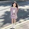 Conjunto JK para Niñas Primavera y Otoño Estilo Academia Falda Plisada Moda Linda Elegante Falda para Niños Medianos y Grandes Falda de Uniforme