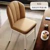 Silla de Comedor de Lujo Nórdico Ligero, Taburete para Uso Doméstico con Respaldo, Silla Simple para Tocador, Silla de Comedor de Hierro de Lujo Ligero para Restaurante Hotel