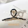 Nuevo clip de metal grande de estilo coreano, clip de tiburón de alta calidad con goteo de aceite, elegante horquilla sencilla, accesorio para el cabello de celebridades de Internet