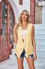 2024 Verano nuevo ropa de mujer transfronteriza europea y americana Amazon Chaqueta cárdigan casual de color sólido con agujeros