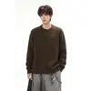 En stock Otoño e Invierno 2026 nuevo cárdigan de punto moderno estilo japonés, cuello redondo, casual, talla grande, simple, holgado, suéter de manga larga