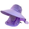 Sombrero Personalizado de Protección Solar Integral para Mujer, Sombrero de Pescador de Verano con Ala Ancha y Cubierta Facial, Sombrero Solar para Recolección de Té, Ala Grande Transpirable