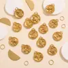 Acero Inoxidable Personalidad Impermeable Doce Constelaciones Oro de 18K Colgante Pulsera Collar Accesorios Acero Titanio DIY Joyería Colgante