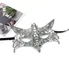 Máscara de Encaje Irregular Estampada en Oro de Media Cara para Fiesta de Halloween Máscara de Baile Accesorios para Actuación Cosplay