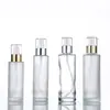 Botella rociadora de loción corporal de gran capacidad de 150 ml con 24 dientes, 120 dispensadores grandes tipo pico de pato, botella vacía de vidrio para emulsión de 100 ml