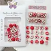 Arte de Uñas Manzana Pequeña Caricatura Joyería Mismo Estilo Libro Rojo Resina 3D Corazón de Manzana Roja Lindo Llevable Uñas DIY Accesorios