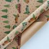 Oferta transfronteriza de Amazon para el nuevo papel de regalo navideño retro de papel kraft, papel de regalo navideño para hacer tú mismo.