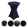 Conjunto de mesa elástica redonda de poliéster de color sólido para banquete, decoración de bodas, hotel, cóctel, bar, venta al por mayor de fábrica
