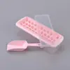 Caja de Hielo Doméstica de Verano con Tapa y Base Set de 33 Compartimentos Caja de Hielo Congelado Pala para Té Pala para Harina