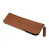 Cubierta Antideslizante para Gafas Bolsa de Cosméticos Cremallera Retro Cuero Suave Portátil Gafas de Sol Simples Gafas de Lectura Bolsa para Gafas