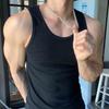 Chaleco Americano Hilo Grueso Pesado Ajustado Entrenamiento Deportivo Exhibición Músculo Fitness Base Chaleco Sin Mangas Hombre Verano