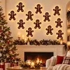 Trineo de Santa Cruzado con Renos Ornamento de Madera Navideño Iluminado F