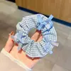 Pañuelo Cuadrado Estilo Campo Francés Goma para el Pelo Intestino Grueso para Niñas Niños Lazo Dulce para Moños Goma para el Pelo Accesorios para el Cabello