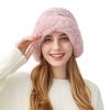Sombrero de Invierno para Mujer Nuevo para Exterior Grueso Viento y Nieve Más Fácil de Combinar Europeo y Americano para Exterior a Prueba de Viento Tejido Sombrero Transfronterizo de Lana