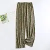 Pantalones de Pijama de Algodón Puro para Hombre Primavera y Otoño 2025 Nuevos de Algodón Puro Sueltos Talla Grande Cuadros Alta Calidad Ropa de Exterior Pantalones para el Hogar