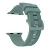 Adecuado para Apple Watch Ultra 9876543210 Generación Estilo Roscado Hebilla de Color Sólido Correa de Silicona para Reloj