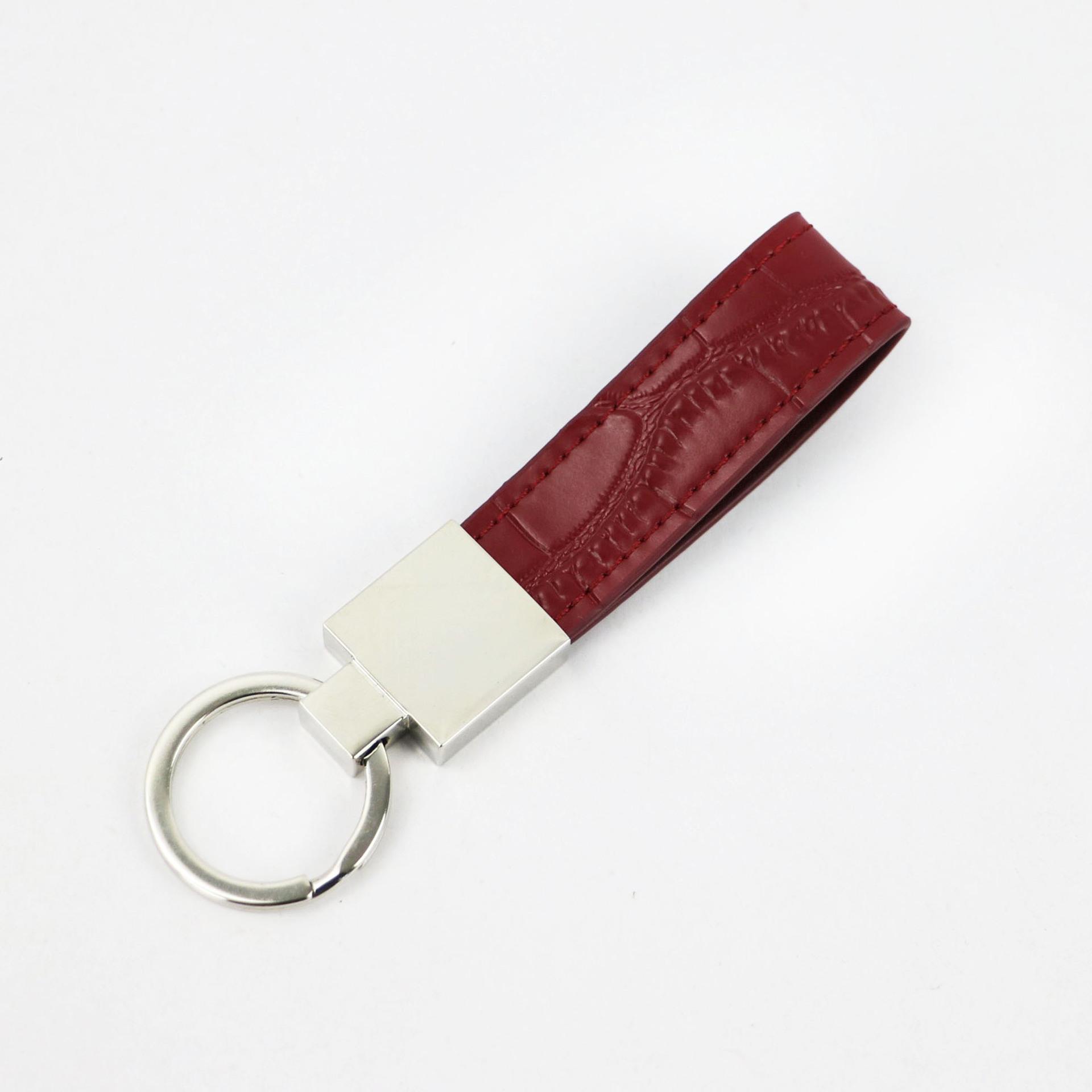 Burgundy Keychain