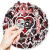 50 Pegatinas de Calaveras Góticas Negras y Rojas Diablo Nicho Halloween Pegatinas Graffiti Decorativas Equipaje Vaso de Agua