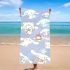 Toalha de Praia com Estampa de Gatinho, Padrão de Desenho Animado Infantil Transfronteiriço, Toalha de Banho Espessa, Toalha de Mão de Secagem Rápida para Natação na Beira-Mar