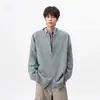 Cardigan suéter retrô estilo americano com zíper duplo, nova coleção de outono, unissex, modelagem solta, top de malha simples com uma vibe relaxada