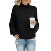 Amazon 2023 Otoño e Invierno Nuevo Estilo Callejero Europeo y Americano Suéter de Cuello Alto Holgado Suéter de Punto para Mujer