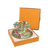 Plato de Frutas Secas de Lujo de Gama Alta Placa para Brochetas de Doble Capa Familia H Selva Tropical Plato de Bocadillos para Hotel Restaurante Fabricante Venta al por Mayor
