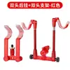Soporte Doble para Cañas de Pescar con Dos Soportes, Accesorios de Soporte Doble para Cañas, Cabeza en Forma de Cuerno, Soporte Luminoso para Cañas de Pescar, Madera Maciza