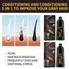 Eelhoe Champú para Cabello Negro Esencia de Polygonum Multiflorum Cabello Negro Hidratante Cuidado Limpiador para el Cabello Champú Suave