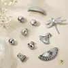 Manija de Puerta de Armario de Aleación de Zinc Estilo Francés, Tirador Sólido Minimalista Moderno Plateado Brillante Cromado de un Solo Agujero para Cajón