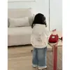 Casaco Infantil Primavera e Outono 2025 Novo Casaco de Primavera Solto Coreano para Meninas Roupas de Saída para Bebês na Primavera