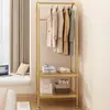 Perchero de pie para dormitorio, uso doméstico, perchero de esquina simple, estante de almacenamiento y secado de ropa para interior en esquina